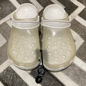 Brand New Translucent Crocs Size 8 Men, Size 10 Woman